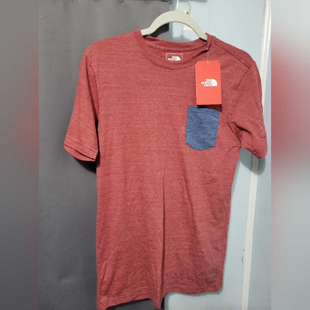 The North Face red short sleeve shirt, size S